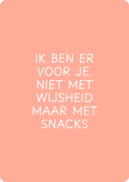 Ik ben er voor je - schrijfkaartje