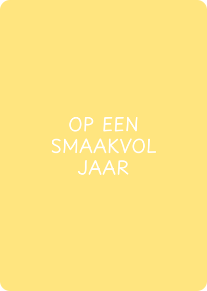 Op een smaakvol jaar - schrijfkaartje