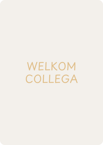 Welkom collega - schrijfkaartje